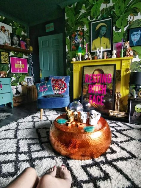 Maximalist Rooms, Coffee Table Brass, Maximalism Decor, Coffee Table Large, Aluminum Coffee Table, Maximalist Interior, Maximalist Home, Pinterest Contest, Table Large