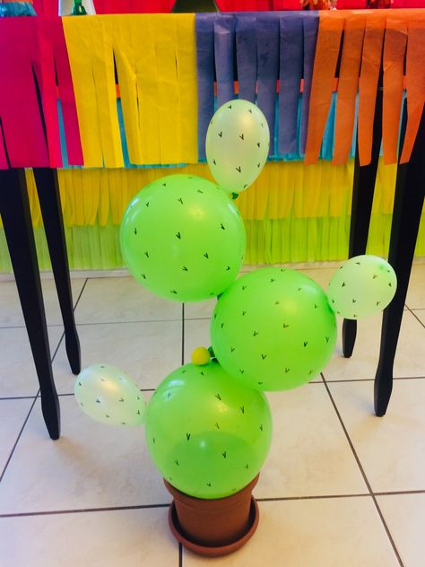 Cactus Balloon, Cactus Party Decor, Mexican Baby Shower, Cactus Party, Mexican Party Theme, Mexican Crafts, 80th Birthday Party, Mexican Party, 80th Birthday