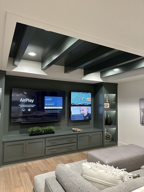 Basement Tv Rooms, Basement Movie Room, Dream Basement, Theater Room Design, Media Room Design, Basement Remodel Diy, Basement Bar Designs, Basement Inspiration, Home Cinema Room