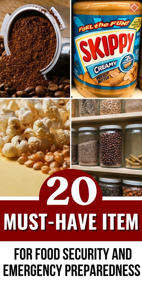 Ensure your family’s food security with these 20 must-have stockpile items! From non-perishable staples to budget-friendly bulk buys, this list helps you prepare for emergencies while saving money. Save this pin for practical survival techniques and long-term food storage tips! Staple Food Items, Non Food Items To Stockpile, Best Food Storage Items, Food Storage Tips, Long Term Food Storage List, Pantry Must Haves Food, Food Saving Tips, Prepping Food Survival, Non Perishable Foods List