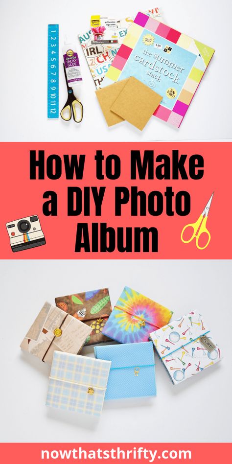 Are you looking for a creative Christmas gift this year? This DIY photo album gift is perfect for everyone! You can customize it to match every person's interests. Learn how to make a DIY photo album easily with our step by step tutorial. #diycrafts #craftideas #diyproject #diyprojects #handmade #diygifts Diy Photo Books Handmade, Making Photo Albums, Diy Photo Albums How To Make, Diy Photo Album Book, Diy Mini Photo Book, Homemade Photo Album, Creative Photo Album Ideas, How To Make A Photo Album Diy, Mini Photo Albums Diy