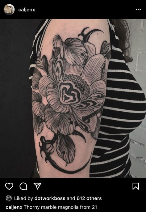 Floral Pattern Tattoo, Cat Girlfriend, Body Suit Tattoo, Cute Tattoos For Women, Lotus Tattoo, Black Work, Piercing Tattoo, Get A Tattoo, Cute Tattoos