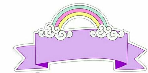 Unicorn Banner Printable, Pastel Rainbow Cake, Baby Shower Images, Unicorn Banner, Black Texture Background, Photo Cake Topper, Rainbow Unicorn Birthday, Rainbow Ribbon, Unicorn Crafts