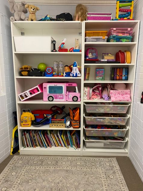 Ikea Pax Wardrobe Hack, Pax Wardrobe Hack, Small Playroom, Ikea Wardrobe, Ikea Pax Wardrobe, Pax Wardrobe, Playroom Storage, Kids Wardrobe, Ikea Pax