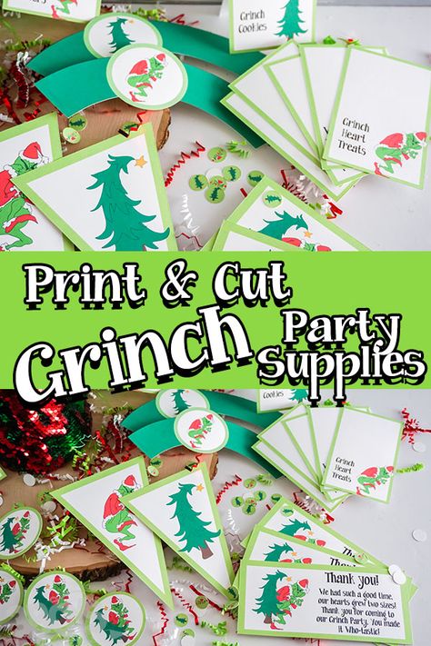 The Grinch Party Decorations, Grinch Night Ideas, Grinch Party Ideas For Kids, Grinch School Party, Grinchmas Brunch, Grinch Printables Free, Grinch Classroom Decorations, Grinch Themed Dinner, Grinch Table Setting