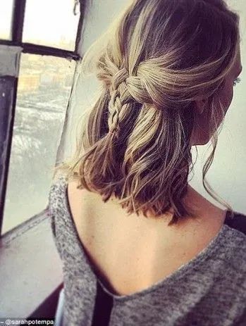 Hairstyle Idea, Prom Hairstyles For Short Hair, Easy Hairstyle, Long Bob Hairstyles, Braids For Long Hair, Medium Hair Cuts, Braids For Short Hair, Long Bob, Shoulder Length Hair