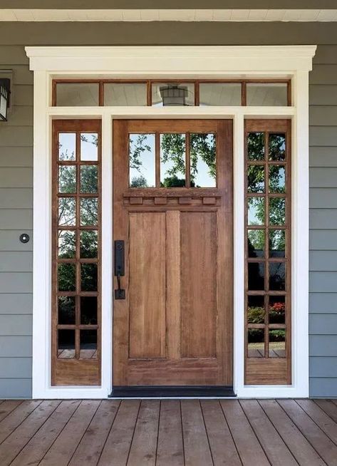 A front door must always act like a welcoming beacon. It is undoubtedly the first thing someone sees when someone visits. That’s why it has to be attractive and welcoming all the time. But how do you make your front entry eye-catching? Door Privacy, Mirror Window Film, Farmhouse Front Door, Exterior Front Doors, Diy Outdoor Decor, Farmhouse Front, Front Door Colors, House With Porch, Front Porch Decorating