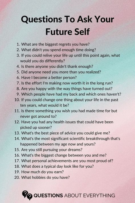 questions to ask your future self Things To Ask Myself, Questions To Future Self, Future Questions To Ask Yourself, Questions To My Future Self, Letters To Write To Your Future Self, Questions To Answer As Your Dr Self, Things To Put In A Letter To Your Future Self, Question To Myself, Things To Ask Your Future Self