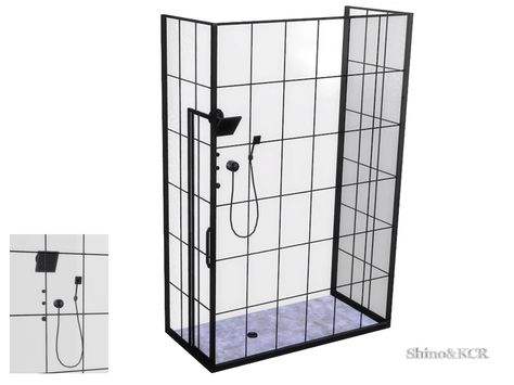 Industrial looking Shower  Found in TSR Category 'Sims 4 Showers & Tubs' Sims 4 Cc Furniture Patreon Laundry, Sims 4 Cc Shower Bath Combo, Sims 4 Resource Furniture, Sims 4 Showers, Sims Decor, Die Sims 4, Sims 4 Tsr, Loft Bathroom, Play Sims 4