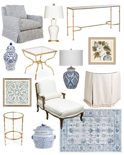 Gray Blue Dining Room, Hamptons Decorating, Table Living Room Decor, Grandmillennial Home, Gold Office Decor, Side Table Living Room, Havenly Living Room, Gold Console Table, Living Room Decor Wall Art