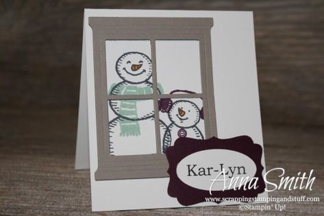 Small Snowman, Snow Place, Free Stamps, Home Window, Hearth And Home, Cute Snowman, Holiday Catalog, Winter Theme, Stamping Up