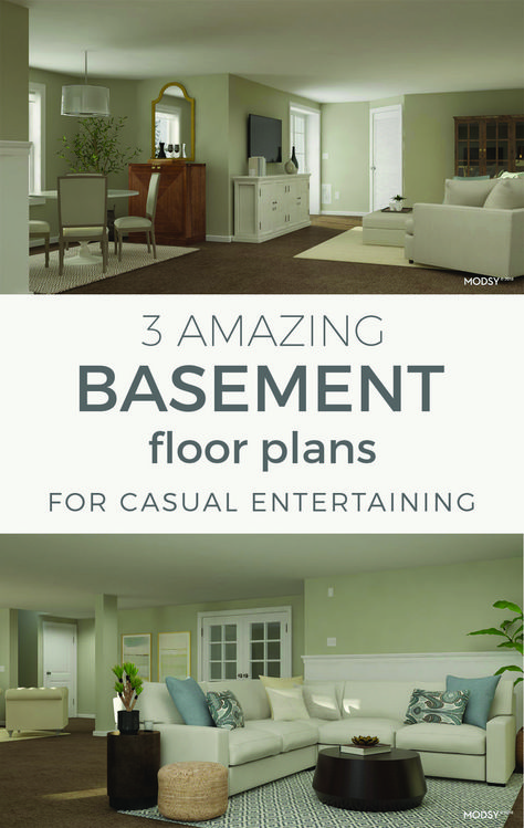 Finished Basement Ideas Layout Floor Plans, Basement Apartment Ideas Room Layouts, Basement Layout Ideas Floor Plans, Finished Basement Floor Plans, Basement Design Layout, Best Flooring For Basement, Open Basement, Basement Flooring Options, Modern Home Accessories