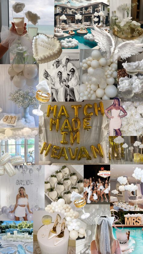 Match Made In Heaven Bachelorette Party. Match Made In Heaven Bach Party Ideas. Cloud 9 Bachelorette Party. Bach Party Ideas. Match Made In Heaven. Match Made In Heaven Party Ideas. Match Made In Heaven Bachelorette Theme. Match Made In Heaven Bachelorette Party Inspo. Match Made In Heaven Theme. Bachelorette Themes. Bachelorette Party Inspo. Baterlette Party Ideas, Bachelorette White Party, Bachelorette Party Theme Outfits Ideas, White Themed Bachelorette Party, Angel Theme Bachelorette, Miss Congeniality Bachelorette Party, Bridal Party Get Together Ideas, European Bachelorette Party Theme, Bachelorette Party Ideas Classy Themes