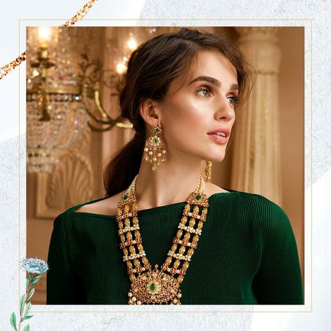 Long Neckpiece, Gold Bridal Jewellery Sets, Jewelry Simple, Gold Jewelry Simple, Jewellery Sets, Jewellery Gold, Aari Work, Bridal Gold Jewellery, Kundan Jewellery