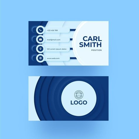 Blue Name Card, School Business Card, Blue Business Card Design, Medical Identity, Complimentary Card, Blue Names, Blue Business Card, Business Stationary, Card Business