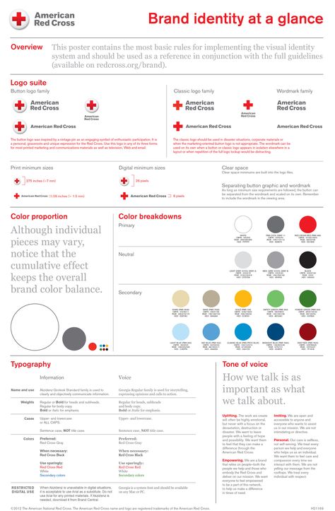 Red Cross brand identity at a glance Marketing Digital Social Media, Brand Standards, Style Guide Design, Visual Identity System, Brand Manual, Color Design Inspiration, Branding Resources, Presentation Layout, Design Guidelines