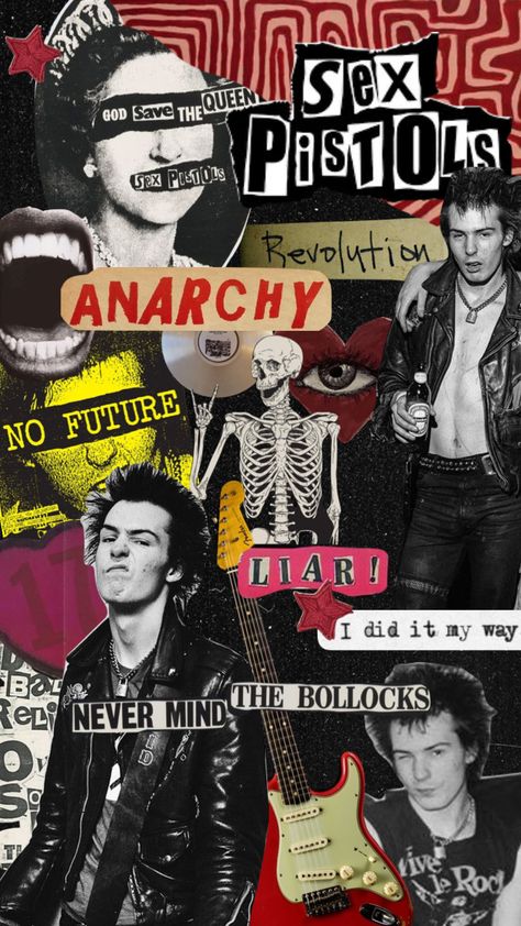 #sexpistols #sidvicious #aesthetic #collage Punk Moodboard, Punk Collage, Rock Collage, Punk Rock Aesthetic, Steve Jones, Punk Wallpaper, 70s Punk, British Punk, Johnny Rotten