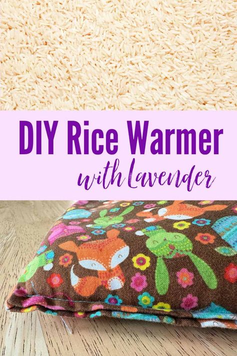 How to make a microwavable rice warmer.  You can add lavender for a lovely, relaxing scent! #ricewarmer #lavender #stayingwarm #howtostaywarm #winterliving Bed Warmer Diy, Lavender Rice Heating Pad, Homemade Rice Heating Pads, Rice Hand Warmers Diy, Rice Bags Diy Heating Pads How To Make, Corn Heating Pad Diy, Heat Pads Diy Microwavable, Rice Neck Warmer Pattern, Rice Bags Diy Heating Pads Instructions