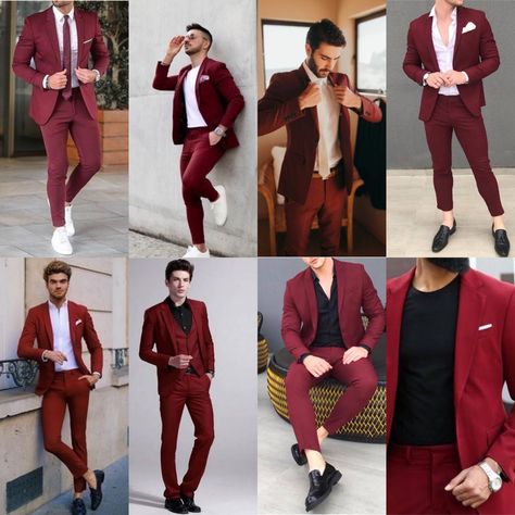 Peach Blazer Outfit Men, Red Formal Outfit Men, Valentines Day Outfits For Men, Maroon Blazer Outfit Men, Red Blazer Outfit Men, Maroon Blazer Outfit, Red Suit Men, Checkered Shirt Outfit, Best Wedding Suits For Men