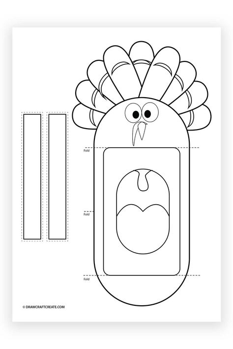 Free Printable Thanksgiving Turkey Puppets - Draw Craft Create Turkey Patterns Free Printable, Turkey Printable Free, Turkey Puppet, Puppet Printable, Printable Thanksgiving Crafts, Puppet Template, Turkey Headband, Turkey Template, Free Printable Thanksgiving