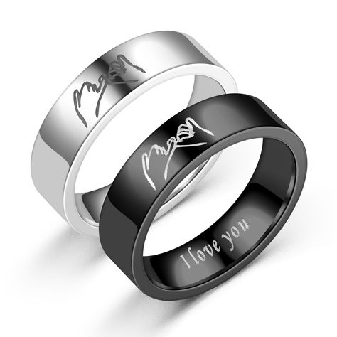 Titanium steel retro love Ilove you hand in hand couple ring NHTP271090 Nihaojewelry is a professional fashion jewelry wholesaler.We offer more than 100,000 designs jewelry following trends and fast delivery. Mains Couple, Jewelry Texture, Pinky Promise Ring, I Love You Ring, Promise Rings For Couples, Couples Ring Set, Letter Ring, Couple Ring, Jewelry Wedding Rings