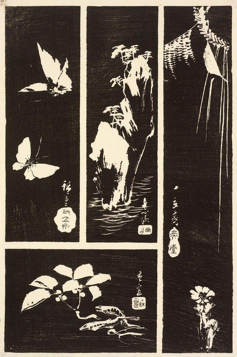 Woodblock Printmaking, Japanese Woodcut, Monochrome Painting, Utagawa Hiroshige, Japanese Illustration, Monochrome Prints, Japanese Woodblock Printing, Japanese Painting, Sumi E