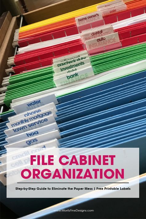 It's time to stop the paper clutter! These file cabinet tips & tricks will get your paper chaos organized in no time. Use the free printable labels to get your file cabinet in tip top shape. File Cabinet Organization, Filing Cabinet Organization, Paper Clutter Organization, Office Organization Files, Architecture Renovation, Office Organization At Work, Gratis Printables, Tips For Organizing, Organizing Paperwork