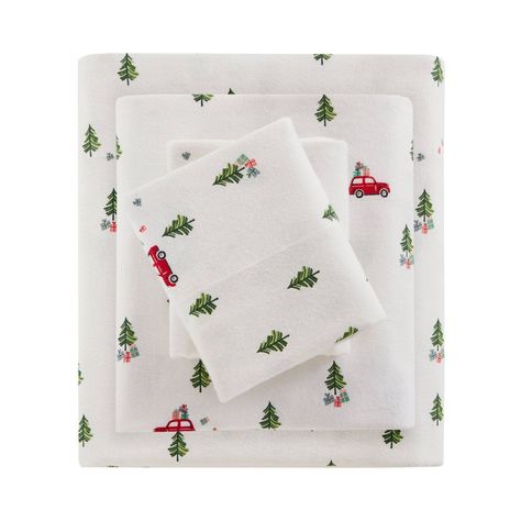 Christmas Sheets, Flannel Bed Sheets, Holiday Flannel, Classic Prints, Cabin Aesthetic, Flannel Bedding, King Size Sheets, Twin Sheets, Green Tree