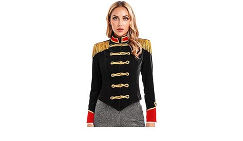 Shinsto Women's Circus Ringmaster Cosplay Costume Deluxe Tassel Jacket Coat Tailcoat for Halloween Party Circus Ringmaster Costume, Circus Ringmaster, Ringmaster Costume, Victorian Jacket, Tassel Jacket, Fancy Dress Ball, Halloween Circus, Halloween Party Themes, Stage Show