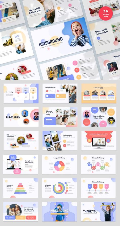 Kindergarten and Preschool PowerPoint Presentation Template - 36 PowerPoint Slides Preschool Portfolio Ideas, Internship Presentation, Slide Layout, Portfolio Designs, Ppt Free, Presentation Board Design, Kindergarten Projects, Powerpoint Slide Designs, Infographic Powerpoint