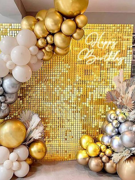 1pc PVC Block Foil Curtain, Holographic Party Backdrop For Party | SHEIN USA Foil Curtain Backdrop, Holographic Party, Windmill Decor, Foil Curtain, Party Backdrops, Sequin Backdrop, Shimmer Wall, Curtain Backdrops, Party Backdrop