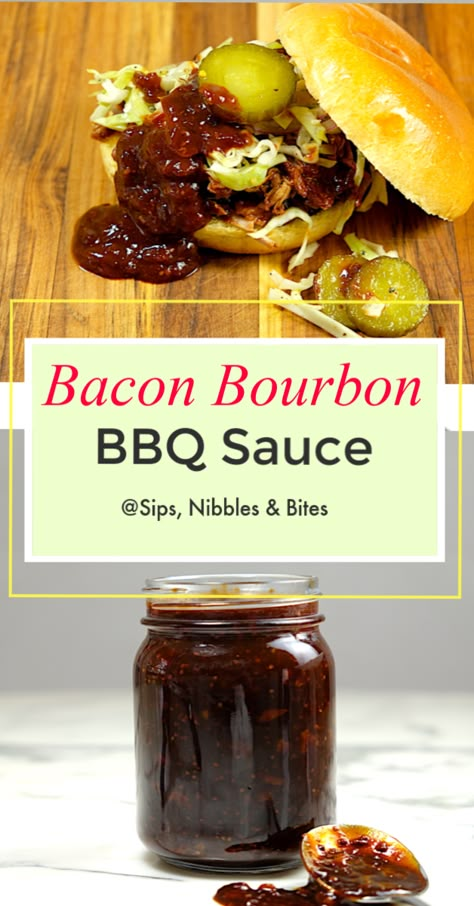 Bourbon Sauce Recipe, Bourbon Bbq Sauce Recipe, Bourbon Bbq Sauce, Homemade Bbq Sauce Recipe, Barbecue Sauce Recipes, Bbq Bacon, Bbq Sauce Recipe, Homemade Bbq, Bbq Sauce Homemade