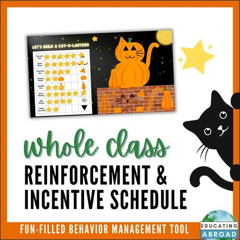 Halloween Behavior Management Charts Whole Class Reinforcement and Reward System for Elementary Build a Cat Digital and Printable - Etsy Behavior Management Chart, Whole Class Rewards, Halloween Classroom Activities, Behavior Management System, Student Rewards, Reward Charts, Classroom Management Tool, Cat Digital, Halloween Classroom