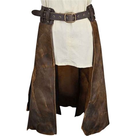 Pirate Skirts, Battle Skirt, Medieval Clothing Women, Rogue Costume, Open Front Skirt, Warrior Outfit, Viking Costume, Larp Costume, Leather Armor