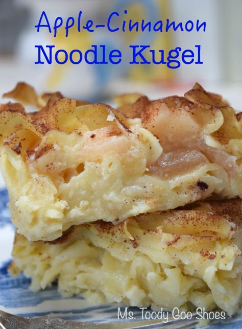 Noodle Koogle, Noodle Dessert, Apple Kugel, Sweet Noodle Kugel Recipe, Kugel Recipes, Noodle Pudding, Jewish Dishes, Jewish Cookies, Noodle Kugel Recipe