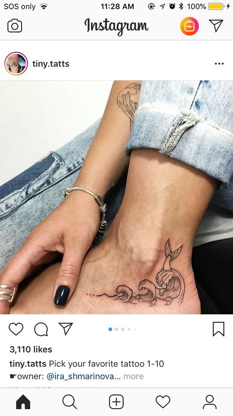 Inside Ankle Tattoos, Side Foot Tattoos, Foot Tattoo Designs, Cool Tattoo Designs, Hai Tattoo, Tattoo Mermaid, Lizard Tattoo, Ankle Tattoos For Women, Anklet Tattoos