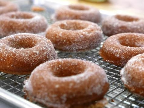 Get Apple Cider (Baked) Donuts Recipe from Food Network Baked In Vermont, Baked Donuts Recipe, Cider Donuts Recipe, Apple Cider Donuts Recipe, Baked Doughnuts, Baked Donut Recipes, Apple Cider Donuts, Making Soap, Doughnut Recipe