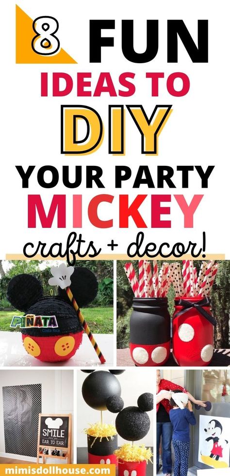 Ideas for festive Mickey Mouse decor! Mickey Mouse Birthday Party: Mickey Mouse Decorations & Ideas. Hot dog...if you are throwing a Mickey Mouse birthday party, we have the ears for you...or Mickey Mouse decorations & party ideas! Also we have some free Mickey Mouse labels!! #mickey #mickeymouse #disney #party #partyideas #parties #kids #birthday #two #one #firstbirthday Mickey Mouse Photo Booth, Mickey Mouse Decor, Mickey Birthday Cakes, Mickey Mouse Theme Party, Mickey Mouse Party Decorations, Mickey Mouse Birthday Theme, Disney Party Decorations, Mickey Mouse Crafts, Mickey Mouse Birthday Decorations