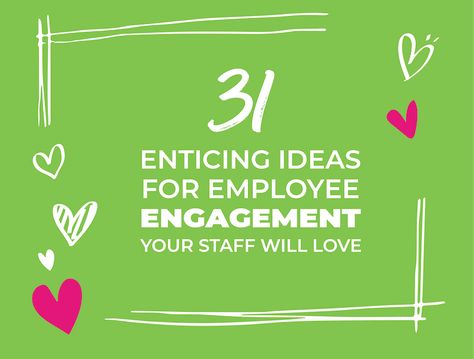 Need some great ideas for employee engagement? You’re in the right spot. Sadly, only 36% of employees feel engaged in their work. That’s according to a July 2021 study released by Gallup that surveyed over 100,000 teams. Of those who are “actively disengaged,” 74 percent are also actively looking for work. Employee engagement is one of those areas companies are struggling with on a regular basis these days. So, how can you keep employees engaged without overtime work parties, eye rolls, and sigh Nursing Engagement Ideas, Free Employee Engagement Ideas, Promoting Teamwork At Work, Coworker Engagement Ideas, Employee Meeting Ideas, Appreciation Activities Employee, Fun Days At Work Ideas, Employee Shout Out Ideas, How To Get To Know Your Employees