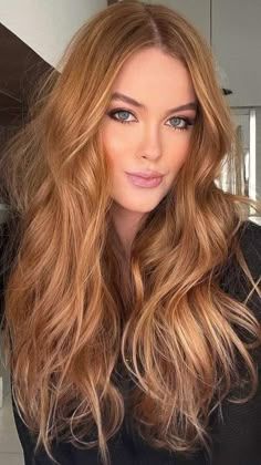 Reddish Brown And Blonde Hair, Blonde To Red Transformation, Blond Copper Hair, Light Reddish Brown Hair, Blondish Red Hair, Strawberry Brunette Hair, Dirty Strawberry Blonde Hair, Amber Hair Color, Gray Highlights Brown Hair