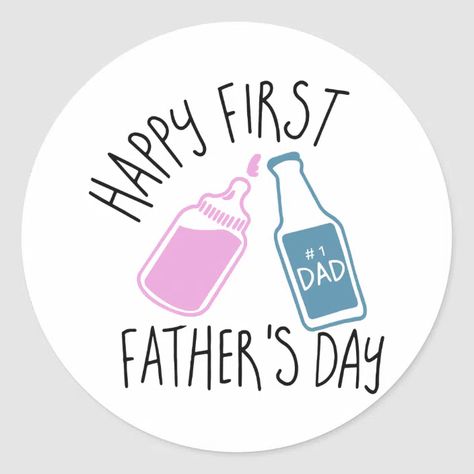 happy first father is day dad t-shirts classic round sticker | Zazzle.com Happy Father's Day Brother, Happy 1st Fathers Day, Father's Day Pictures, Happy Fathers Day Brother, Happy Father's Day Images, Happy Father's Day Cards, Happy First Fathers Day, Happy Father's Day Husband, Father's Day Images