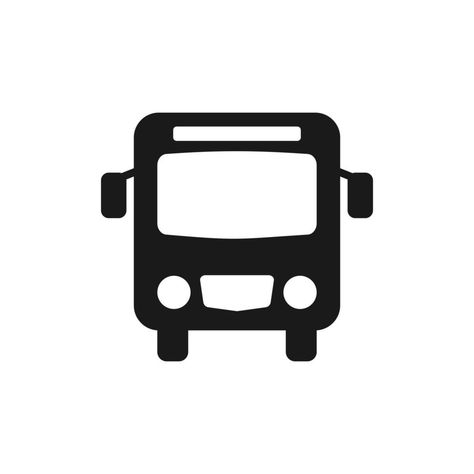 Bus icon with front view. Public Transportation Station Symbol for Location Plan Vector Bus Icon, App Ikon, Location Plan, Public Transportation, Bus Station, Purple Backgrounds, Front View, Public Transport, Vector Art