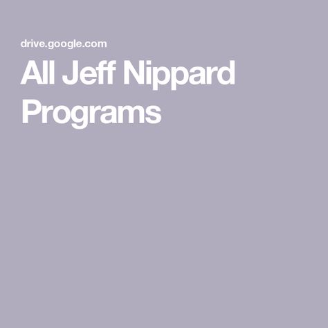 All Jeff Nippard Programs Jeff Nippard Program, Jeff Nippard, Programming, Coaching, Quick Saves