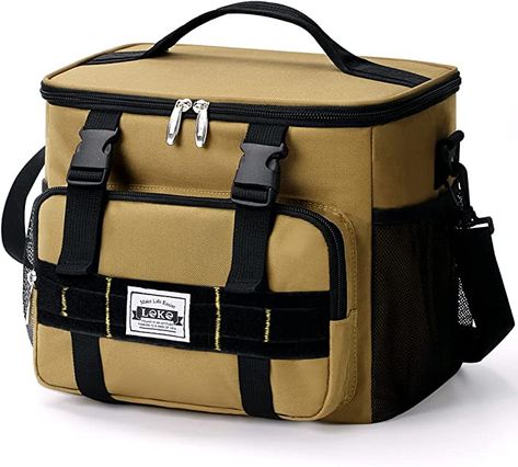 Lekesky Lunch Bag for Men Large Insulated Lunch Box with Mole Leakproof Lunch Cooler Heavy Duty Tactical Tote Bags for Adult Women Office Work 24-can (15L), Black Men’s Lunch Bag, Portable Black Lunch Bag For Outdoors, Large Capacity Black Functional Lunch Bag, Lunch Bag For Men, Small Lunch Bags, Functional Lunch Bag With Removable Pouch For On-the-go, Lunch Boxes For Men, Practical Rectangular Lunch Bag For On-the-go, Mens Lunch Bag