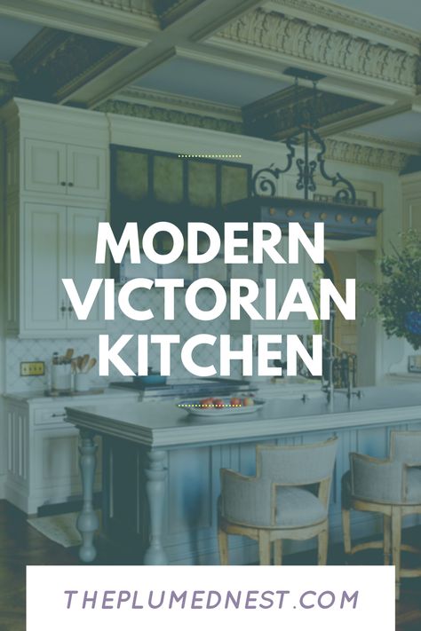 30+ Victorian Kitchen Design Ideas You Must See (Photo & Tips) - Victorian Kitchens Vintage, Victorian Kitchen Design, Victorian Kitchen Ideas, Modern Victorian Homes Interior, Remodeled Victorian Home, Victorian Home Kitchen, Victorian Kitchen Cabinets, Victorian Kitchen Remodel, Modern Victorian Kitchen