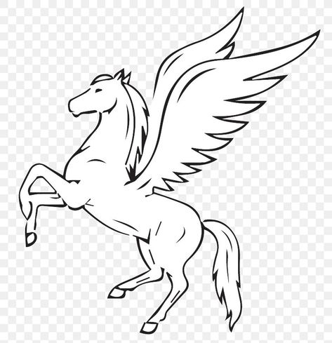 Pegasus Drawing Easy, Fantasia Pegasus Tattoo, Simple Pegasus Tattoo, Pegasus Art Drawing, Pegasus Outline, Pegasus Silhouette, Pegasus Sketch, Pegasus Drawing, Pegasus Lineart