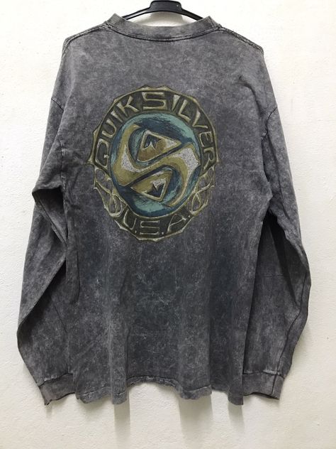 Vintage 🔥 90s QUIKSILVER SURFING BLACK STONEWASH LS TSHIRT | Grailed Alpha Gym, Surfing Clothes, Nice Accessories, Cloth Ideas, Vintage Quiksilver, I Wan, Surf Shirt, Surf Tshirt, Vintage Surf