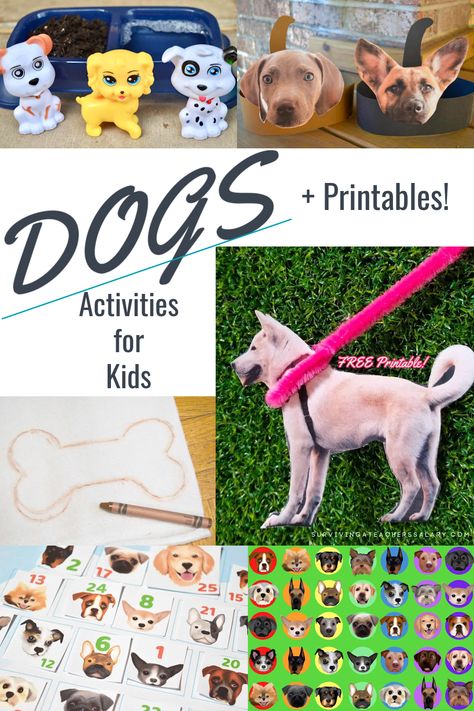 Dogs Activities For Preschool, Preschool Dog Theme, Dog Art Activities, Dog Themed Activities, Animal Assisted Therapy Activities Dogs, Dog Themed Crafts, Quick Diy Gifts, Dog Washing Station, Headband Crafts