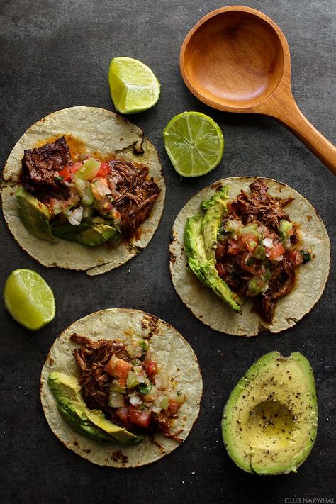 Slow Cooker Shredded Beef, Shredded Beef Tacos, Easy Taco Recipes, Slow Cooker Recipes Beef, Beef Tacos, Mexican Tacos, Easy Mexican, Shredded Beef, Tacos Beef