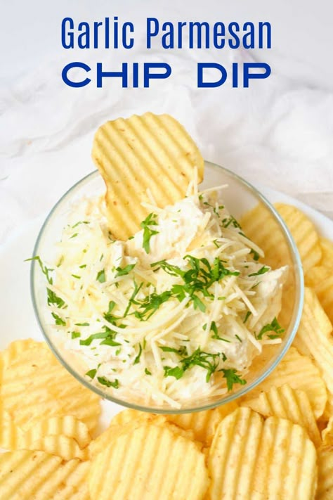 Parmesan Asiago Dip Recipes, Pampered Chef Garlic Parmesan Seasoning, Garlic Chip Dip, Parmesan Salsa, Cold Chip Dip Recipes, Easy Chip Dip Recipes, Chip Dips For Parties, Quick Chip Dip, Garlic Parmesan Dip